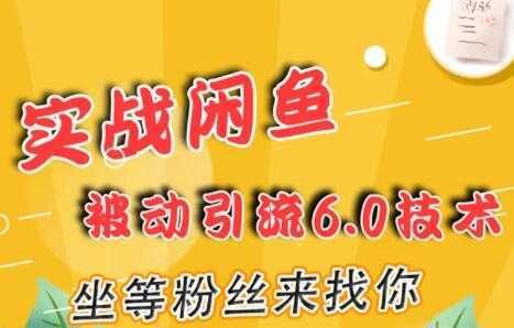 闲鱼被动引流技术6.0，坐等粉丝来找你，实战培训课程视频-课程网