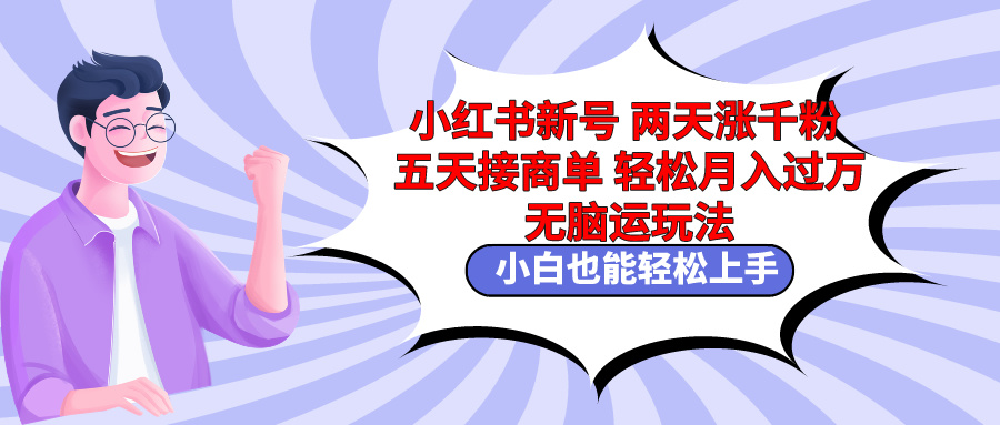 小红书的小号二天涨千粉五天接商单轻轻松松月入了万 没脑子运送游戏玩法 新手也可以轻…-课程网