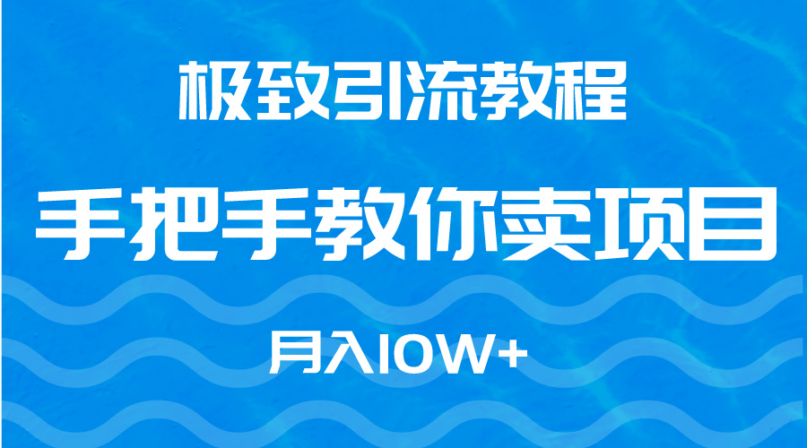 完美引流教程，教你如何卖项目，月入10W-课程网