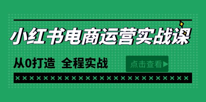 全新小红书的·网店运营实战演练课，从0打造出  全过程实战演练-课程网