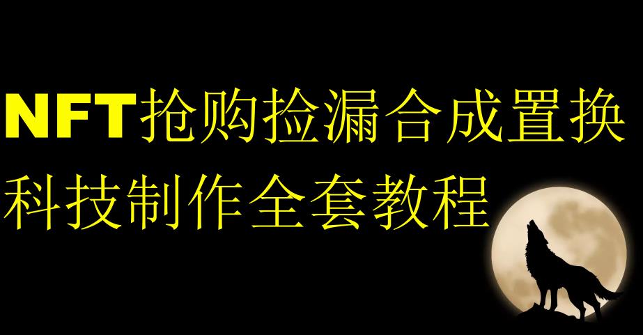 NFT限时秒杀测漏形成拆换科技制作全套入门教程-课程网