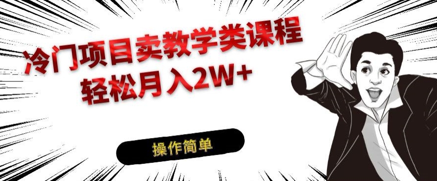 蓝海项目卖课堂教学专业课程，轻轻松松月入2W-课程网