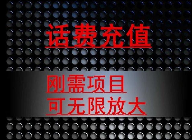 最新蓝海项目，刚需赛道，95折充话费月入5位数-课程网