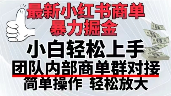 最新小红书商单，暴力掘金，单月稳定变现3W+-课程网