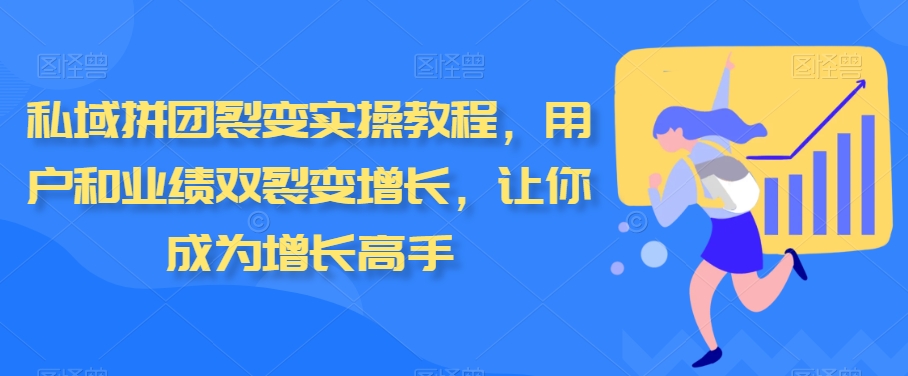 私域拼团裂变实操教程，用户和业绩双裂变增长，让你成为增长高手-课程网