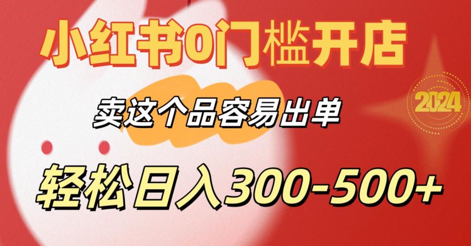 小红书0门槛开店，卖这个品容易出单，轻松日入300-500+-课程网