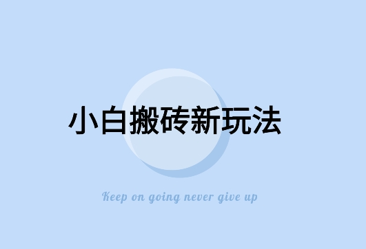 寻到大钱-全新搬砖玩法，小白也能轻松上手变现，日入500＋轻轻松松-课程网