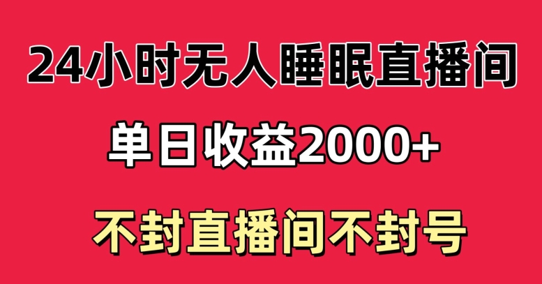 快手睡眠无人直播24小时不封直播间，单日收益2000+，多种变现方式，最适合小白上手-课程网