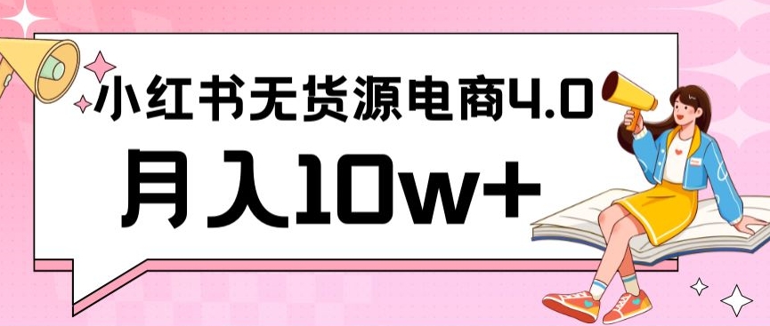 小红书新电商实战，无货源实操从0到1月入10w+联合抖音放大收益【揭秘】-课程网