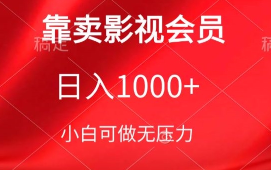 靠卖影视会员，日入1000+，落地保姆级教程，新手可学【揭秘】-课程网