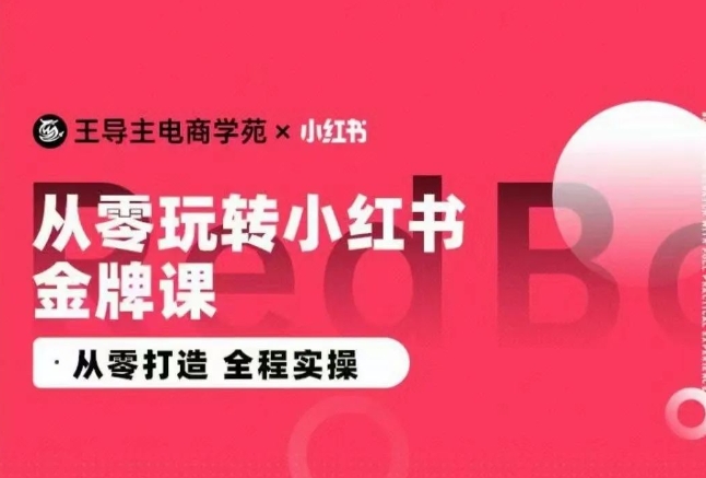 王导主·小红书电商运营实操课，​从零打造  全程实操-课程网