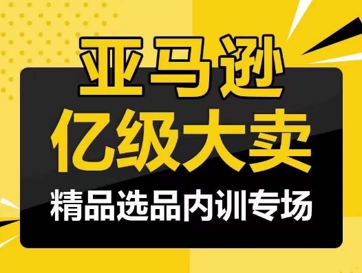 亚马逊亿级大卖-精品选品内训专场，亿级卖家分享选品成功之道-课程网