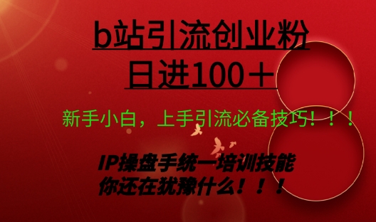 日引创业粉 100+ b 站全套打法【实操教学】不容错过-课程网