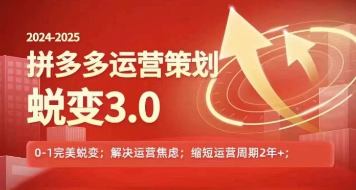 2024-2025拼多多运营对策成长3.0，0~1华丽蜕变，处理信息焦虑-课程网