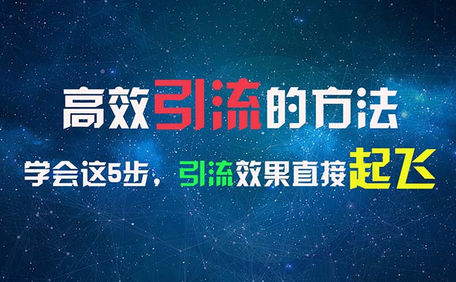 高效率引流的方法，能够帮助你日引300 自主创业粉，一年轻轻松松收益30万，比工作强-课程网