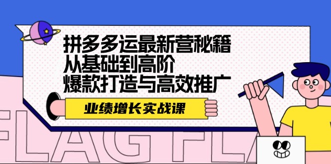 拼多多运最新营秘籍：业绩增长实战课，从基础到高阶，爆款打造与高效推广-课程网