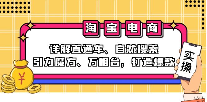 2024淘宝电商课程：详解直通车、自然搜索、引力魔方、万相台，打造爆款-课程网