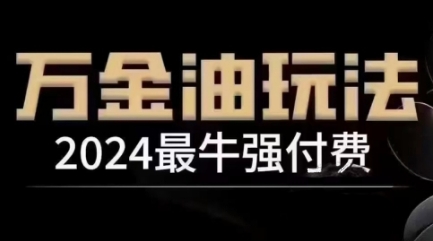 2024最牛强付费，万金油强付费玩法，干货满满，全程实操起飞-课程网