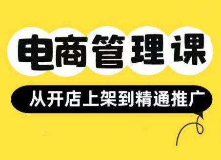 小红书&闲鱼开店从开店上架到精通推广，电商管理课-课程网