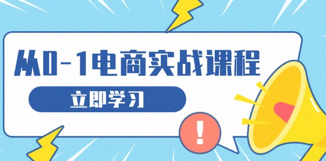 从零做电商实战课程，教你如何获取访客、选品布局，搭建基础运营团队-课程网