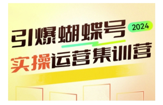 引爆蝴蝶号实操运营，助力你深度掌握蝴蝶号运营，实现高效实操，开启流量变现之路-课程网